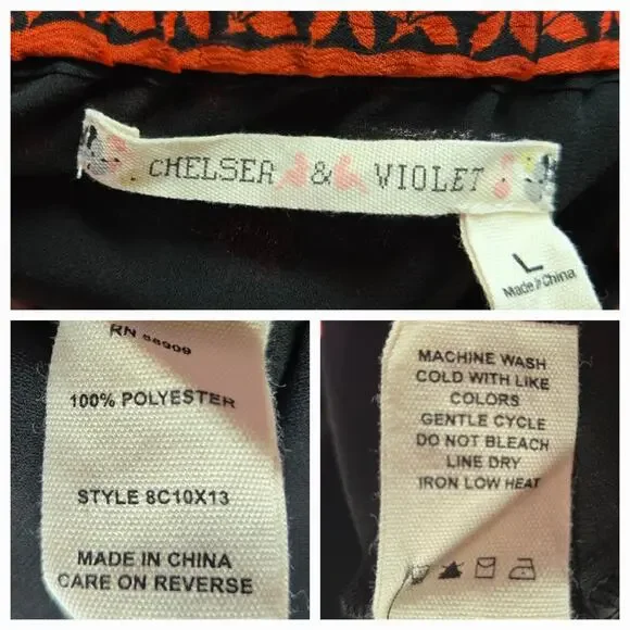 Chelsea and Violet Ruffled Tiered Floral Print Skirt Size Large - Picture 4 of 4